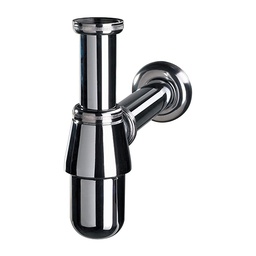 [326436] SL211 SIPHON LAVABO LAITON CHROME AVEC SORTIE MURALE