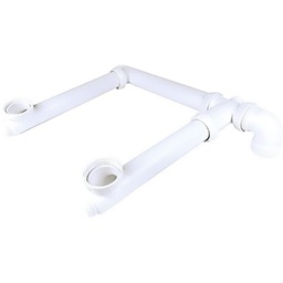[326454] TUBULURE DECALEE EVIER 2 BACS SANS SIPHON