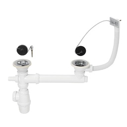[326468] SP3229 VIDAGE EVIER 2 CUVES D60 AVEC TROP-PLEIN + SIPHON