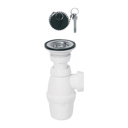 [326473] ENSEMBLE DE LAVABO BONDE A BOUCHON SANS TROP PLEIN
