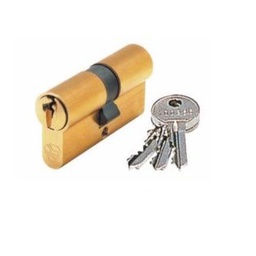 [326512] CYLINDRE 2 ENTREES LAITON 30X40 VIS 60 3 CLE S