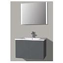 [210483] MEUBLE SDB SUSPENDU GRIS #RUBEN 800*460*500 AVEC VASQUE  ET MIROIR LED :800*30*800