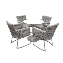 [402027] ENSEMBLE TABLE RONDE + 4 CHAISES
