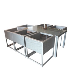 [402029] ENSEMBLE TABLE + 6 CHAISES