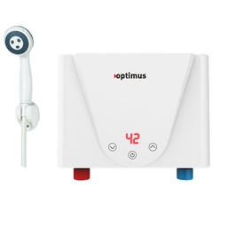 [326676] CHAUFFE EAU INSTANTANE ELECTRIQUE A CONTROLE DIGITAL,AVEC KIT DOUCHETTES - 3,5-5,5KW  0-25A - 1.8L/MIN. 210X150X50MM