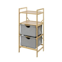 [112835] ETAGERE  AVEC 2 TIROIRS BAHARI BAMBOU