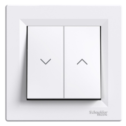 [326704] APPAREILLAGE ASFORA PUSH-BUTTON FOR ROLLER BLINDS WHITE