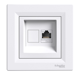 [326714] APPAREILLAGE ASFORA RJ45 OUTLET CAT. 5E UTP IP20 WHITE