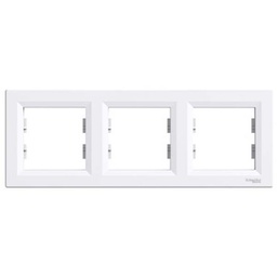 [326719] APPAREILLAGE ASFORA PLAQUE 3 POSTES HOR, BLANC