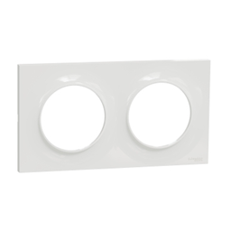[326739] APPAREILLAGE ODACE PLAQUE 2 POSTES STYL BLANC