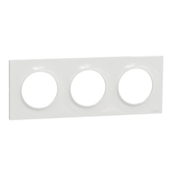 [326740] APPAREILLAGE ODACE PLAQUE 3 POSTES STYL BLANC