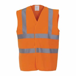 [326911] GILET DE SECURITE FLUORESCENT ORANGE - 120G - TAILLE XL