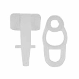 [52488] 25 GLISSEURS POUR RAIL EXPRESS BLANC BLANC 95x165x20mm