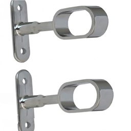 [52529] 2 SUPPORTS MTL DRESSING 30X15 CHR 55MM CHROME 95x165x20mm