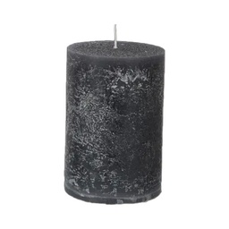 [113149] BOUGIE RND RUSTIC NOIR 6.8X14