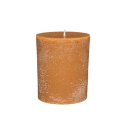 [113151] BOUGIE RND RUSTIC JAUNE 10X10