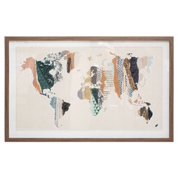 [113213] CADRE VERRE MONDE 80X50