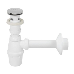 [360366] QUICK CLAC BONDE CHROMEE SANS TROP PLEIN + SIPHON NF + TUBE