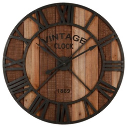 [152862] HORLOGE MET BOIS VINTAGE D91