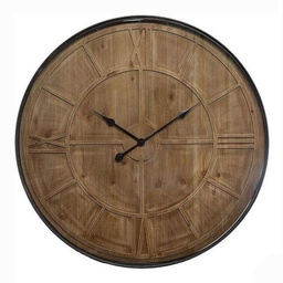 [152928] HORLOGE BOIS/MET D80