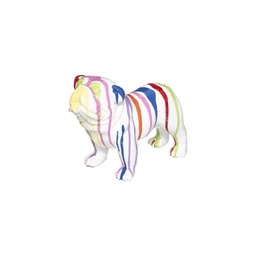 [152981] CHIEN RESINE TRASH 25X13X19 BL