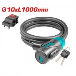 [361039] CABLE ANTIVOL VELO A CLE 10X1000MM