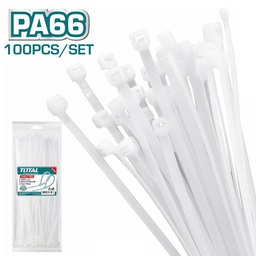 [361072] COLLIER DE SERRAGE NYLON BLANC 7.6X450MM (100PCS)