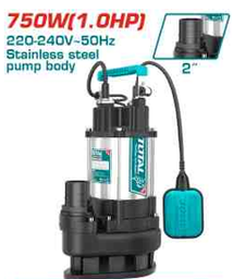 [442421] POMPE IMMERGEE VIDE-CAVE INOX 750W 350L/MIN - 13M POUR EAUX USES