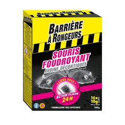 [41032] Anti souris foudroyant appât sur céréales 16x10g - BAR (12/crtn)