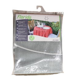 [40064] FLORIDA NAPPE DE JARDIN GRISE RONDE 130 CM