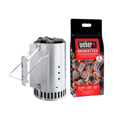 [40149] KIT CHEMINÉE D'ALLUMAGE + 2 KG DE BRIQUETTES + 6 CUBES