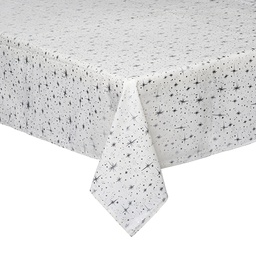 [41751] NAPPE IMPRIMEE GALAXY ARGENTE 140X240