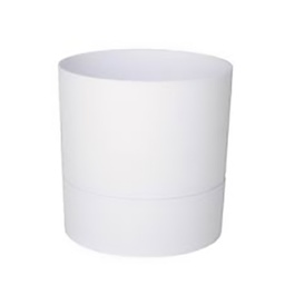 [40339] POT ROND 12,5 CM AQUADUO BLANC IVOIRE