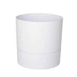 [40279] POT ROND 15 CM AQUADUO BLANC IVOIRE