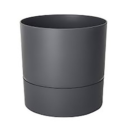 [40275] POT ROND 30 CM AQUADUO GRIS ANTHRACITE