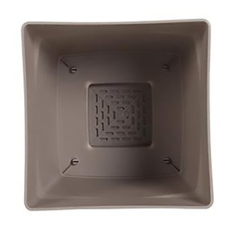 [40351] POT TOSCANE CARRE 24,8 CM - 10,2L TAUPE