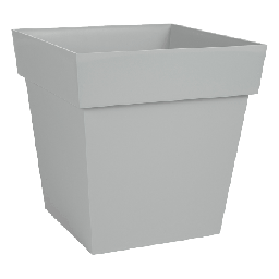 [40372] POT TOSCANE CARRE 32 CM - 22L GRIS BETON