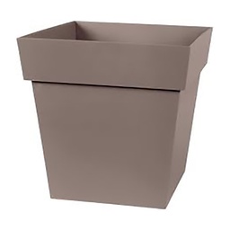 [40353] POT TOSCANE CARRE 32 CM - 22L TAUPE