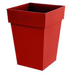 [40386] POT TOSCANE CARRE 39X39X53CM 51L ROUGE RUBIS