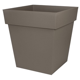 [40373] POT TOSCANE CARRE 50 CM TAUPE