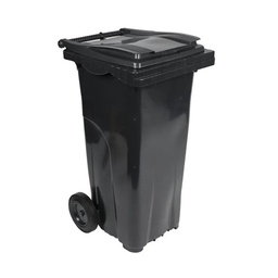 [40581] POUBELLE NOIR AVEC ROUE 120L
