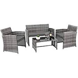 [41826] SET DETENTE 4 PIECES - 1 TABLE THYM 100X60 + 1 SOFA 2 PALCES THYM ET 2 FAUTEUILS THYM AVEC DOSSIERS RABATTABLES