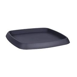 [40420] SOUCOUPE CARREE "CHORUS" 22CM GRIS BETON