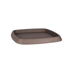[40409] SOUCOUPE CHORUS CARREE 36,2 CM TAUPE