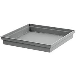 [40468] SOUCOUPE TOSCANE CARREE 40 CM GRIS BETON