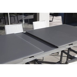 [40473] TABLE MAGNOLIA 272-340X100 GRISEE - VERRE