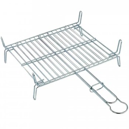 [40146] GRILLE SIMPLE EN ACIER CHROME DIAM. 38 CM AVEC POIGNEE EN ACIER CHROME