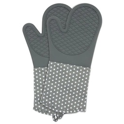 [20001] GANTS DE CUISINE SILICONE GRIS LOT DE 2