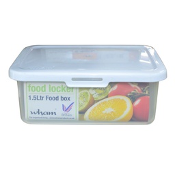 [29731] BOITE ALIMENTAIRE RECTANGULAIRE 2,2L TRANSPARENT/BLANC