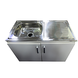 [21415] MEUBLE DE CUISINE AVEC EVIER 980X490X680 BLANC